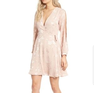 ASTR The Label Flowey Romantic Wrap Dress
